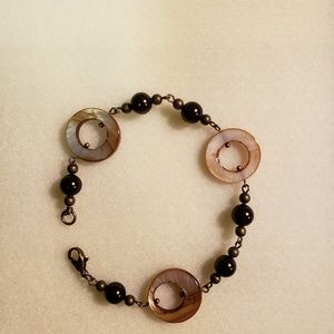 Hand made bracelet antique gold and Swarovski